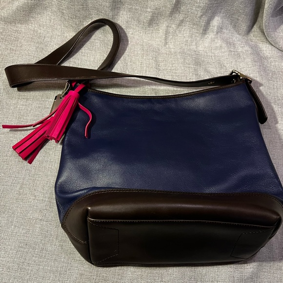 NWT Coach Navy/Pink/Brown Large Tote Bag - Picture 3 of 7